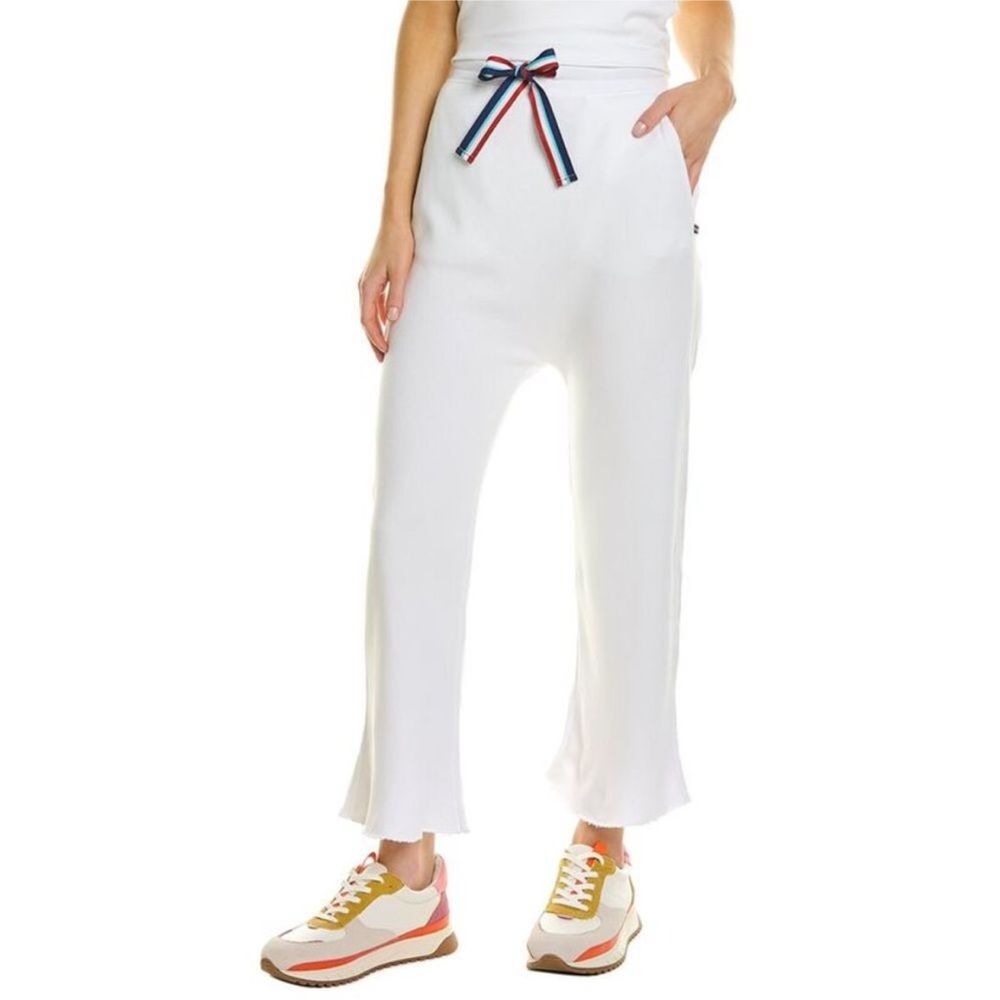 Sol Angeles White Americana Harem Sweat Pants Size Medium